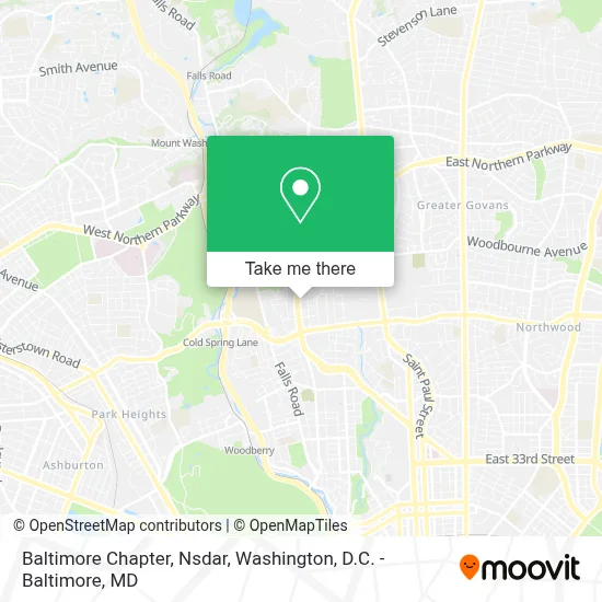 Baltimore Chapter, Nsdar map