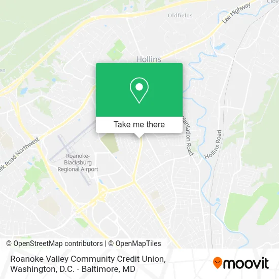 Roanoke Valley Community Credit Union map