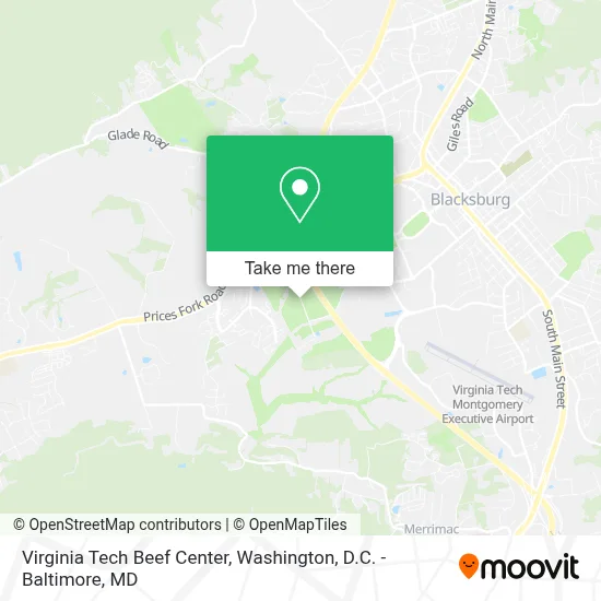 Virginia Tech Beef Center map