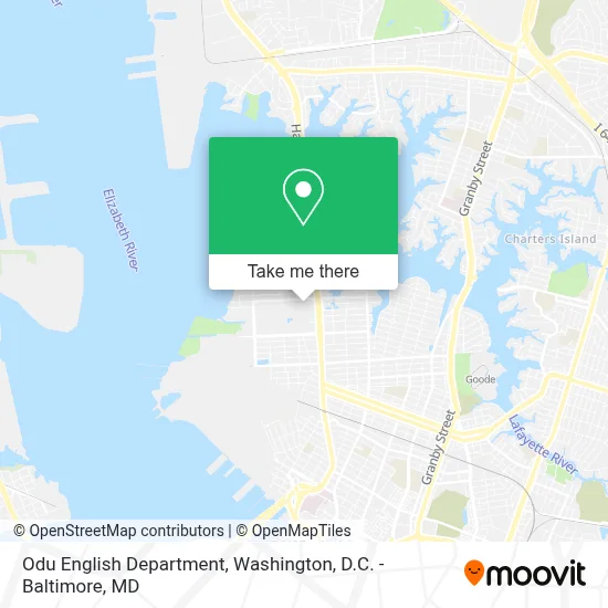Odu English Department map