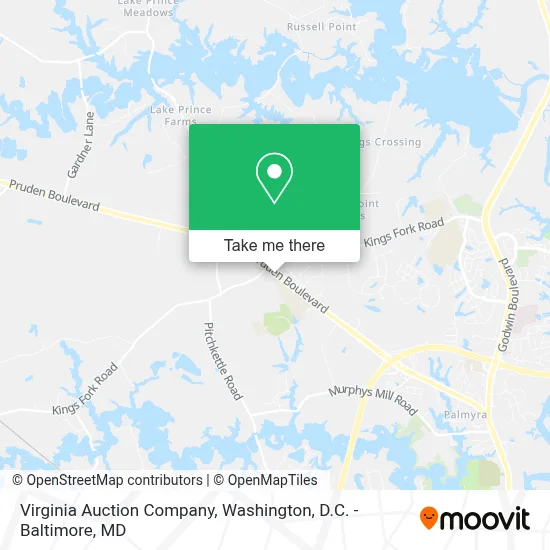 Virginia Auction Company map