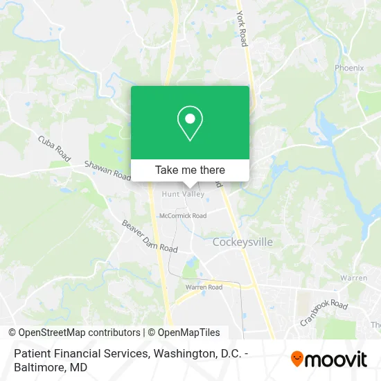 Patient Financial Services map