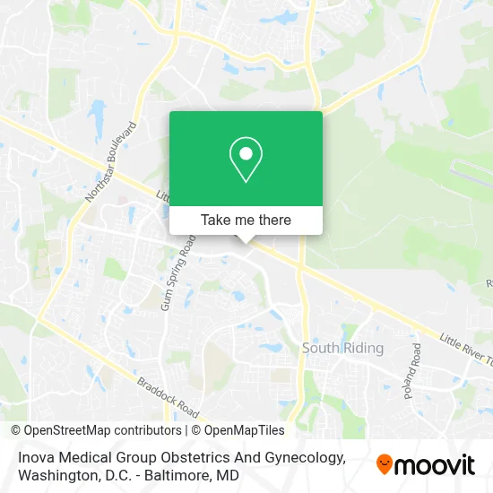 Inova Medical Group Obstetrics And Gynecology map