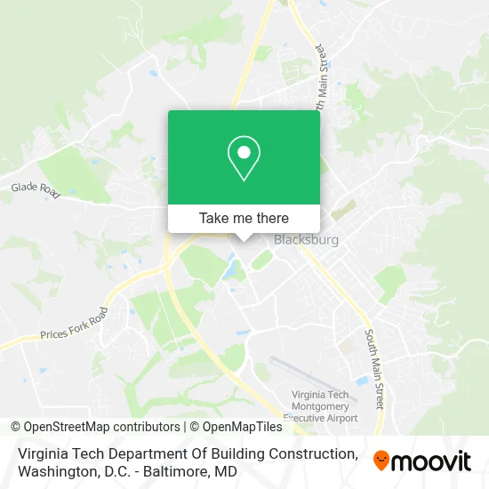 Virginia Tech Department Of Building Construction map