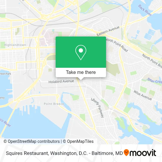 Squires Restaurant map