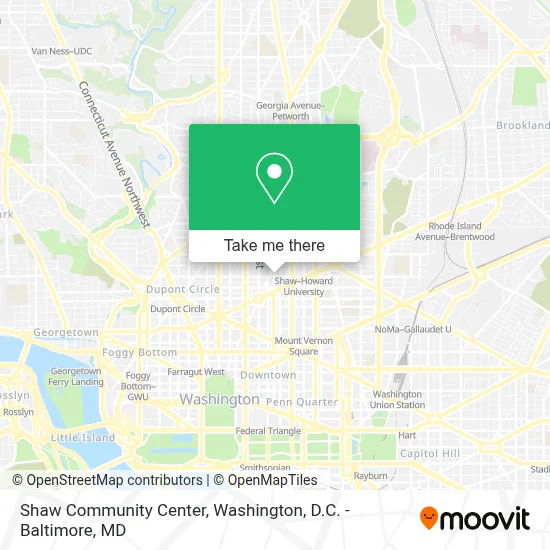 Shaw Community Center map