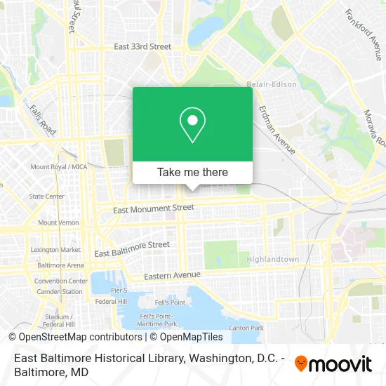 East Baltimore Historical Library map