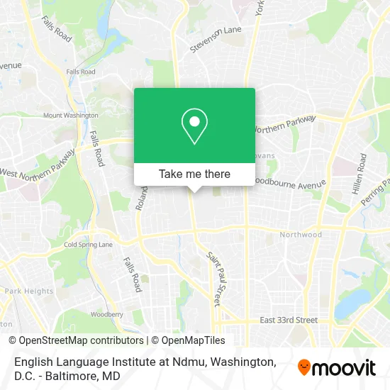English Language Institute at Ndmu map