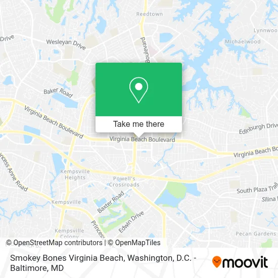 Smokey Bones Virginia Beach map