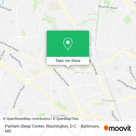 Parham Sleep Center map