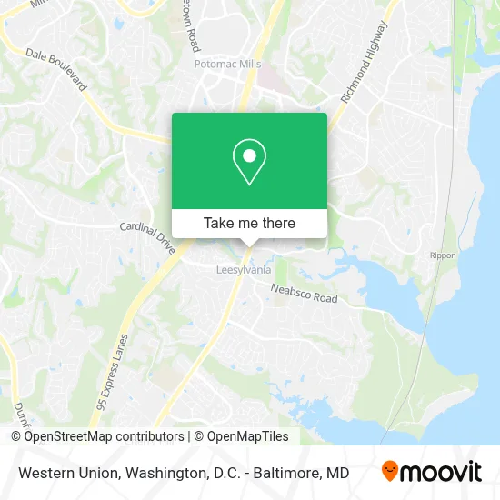 Western Union map
