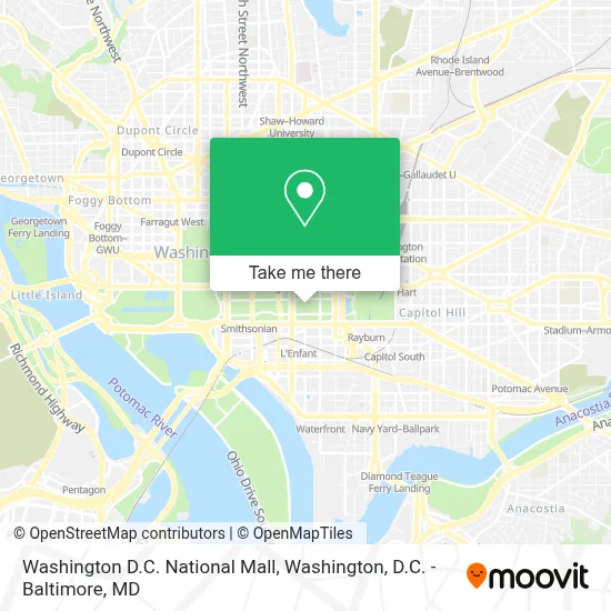 Washington D.C. National Mall map