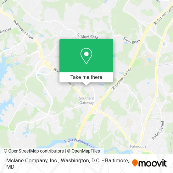 Mclane Company, Inc. map