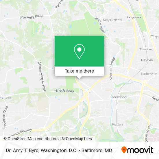 Dr. Amy T. Byrd map