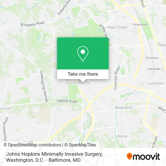 Johns Hopkins Minimally Invasive Surgery map