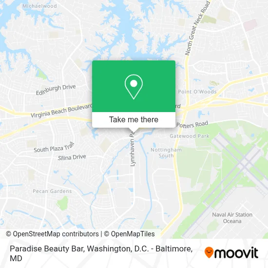 Paradise Beauty Bar map