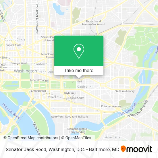 Senator Jack Reed map