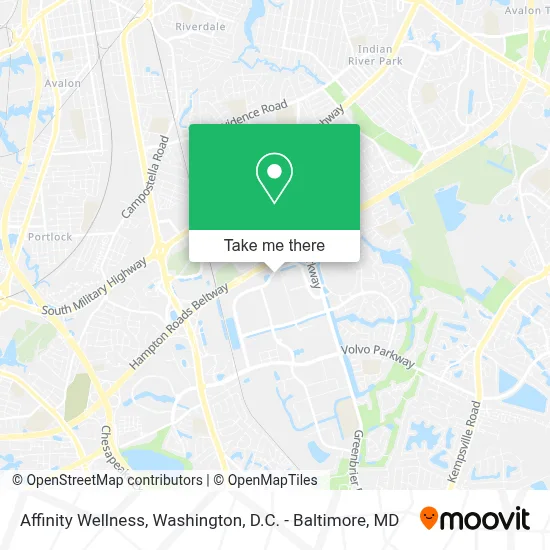 Affinity Wellness map