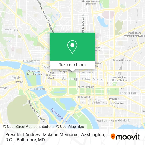 President Andrew Jackson Memorial map