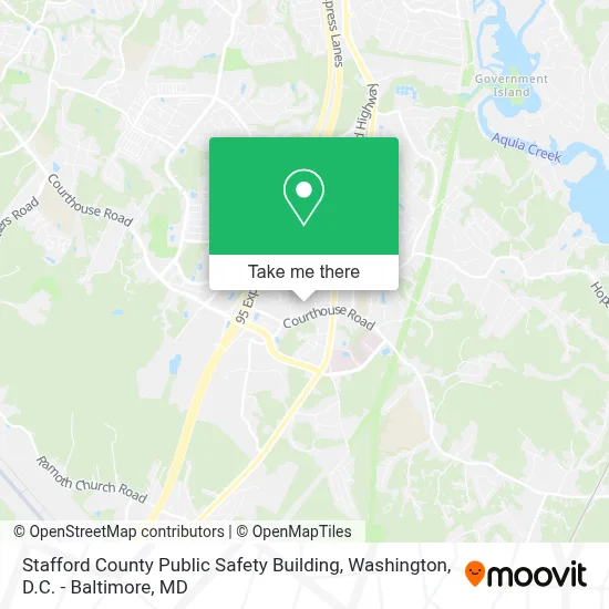 Stafford County Public Safety Building map