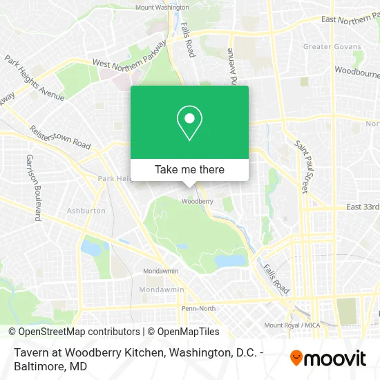 Tavern at Woodberry Kitchen map