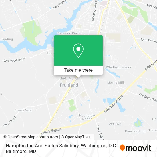 Hampton Inn And Suites Salisbury map
