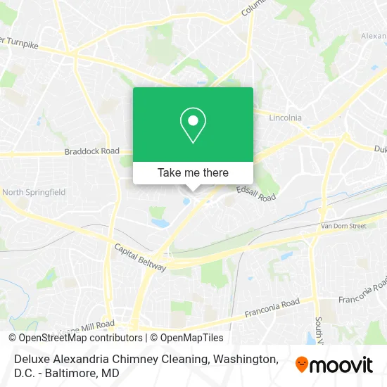 Deluxe Alexandria Chimney Cleaning map