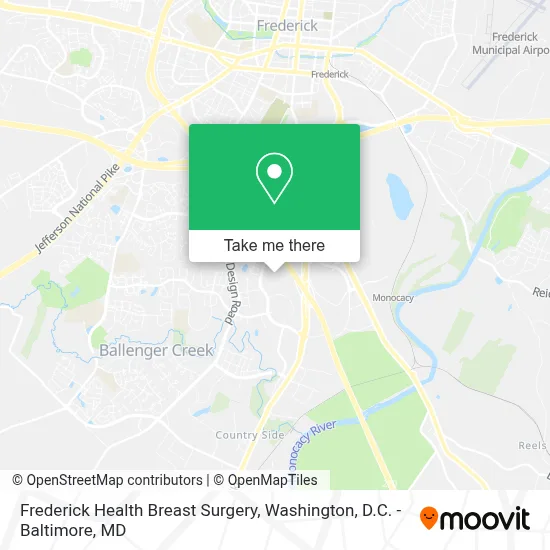 Frederick Health Breast Surgery map