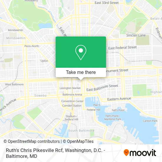 Ruth's Chris Pikesville Rcf map
