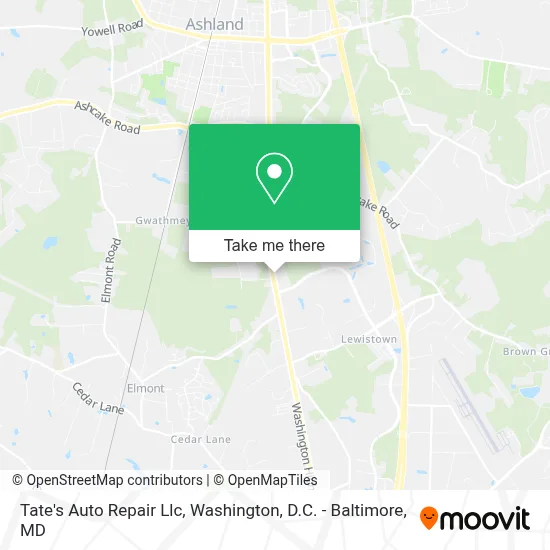 Tate's Auto Repair Llc map