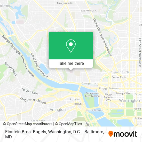 Einstein Bros. Bagels map