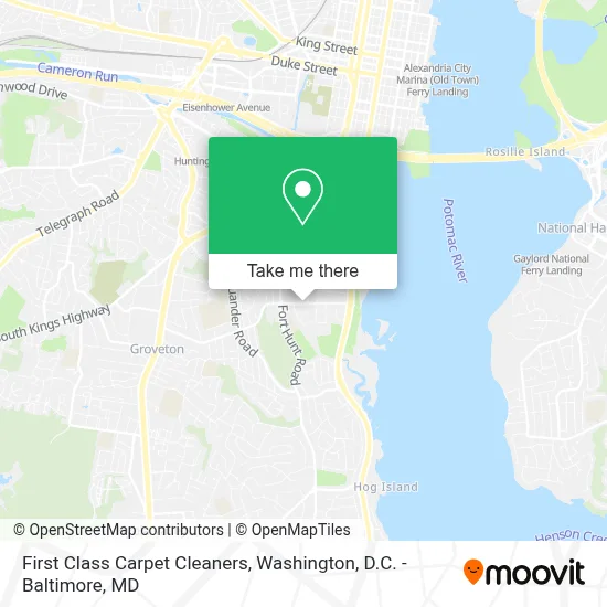 First Class Carpet Cleaners map