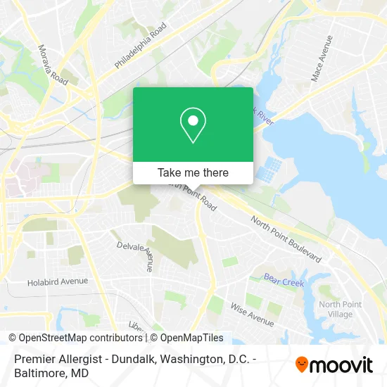 Premier Allergist - Dundalk map