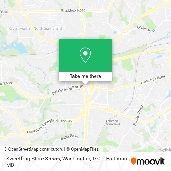 Sweetfrog Store 35556 map