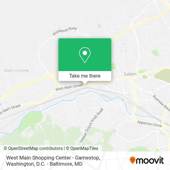West Main Shopping Center - Gamestop map