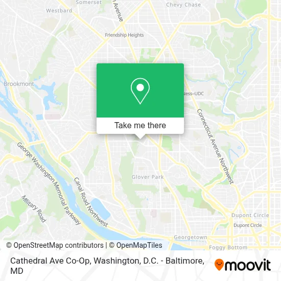 Cathedral Ave Co-Op map