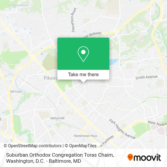 Suburban Orthodox Congregation Toras Chaim map