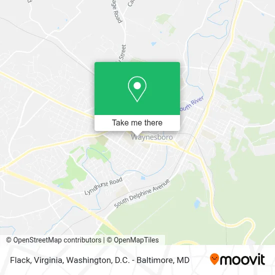 Flack, Virginia map