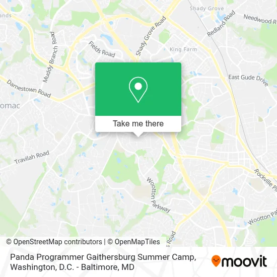 Panda Programmer Gaithersburg Summer Camp map