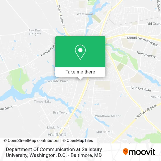 Department Of Communication at Salisbury University map