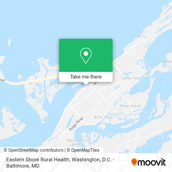 Eastern Shore Rural Health map