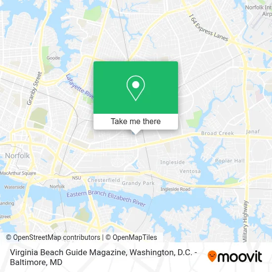 Virginia Beach Guide Magazine map