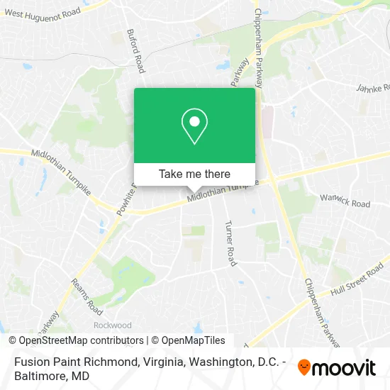 Fusion Paint Richmond, Virginia map