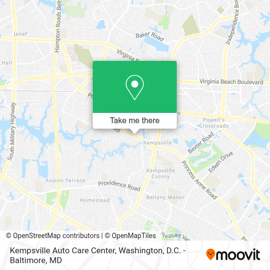 Kempsville Auto Care Center map