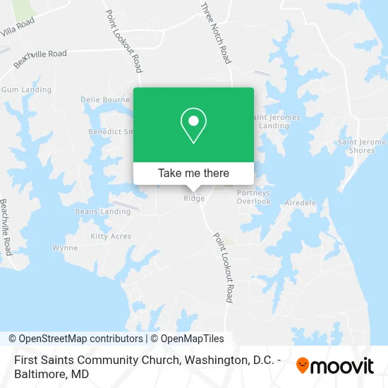 First Saints Community Church map