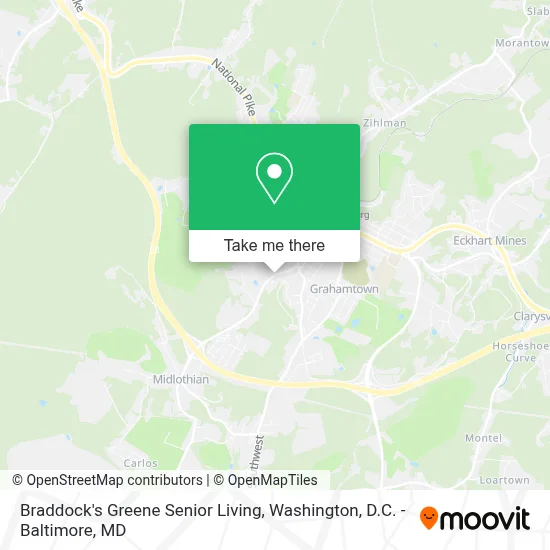 Braddock's Greene Senior Living map