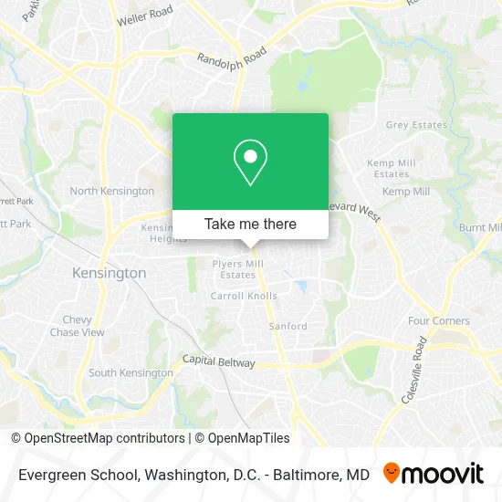 Evergreen School map
