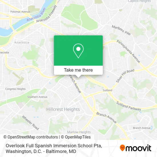 Overlook Full Spanish Immersion School Pta map
