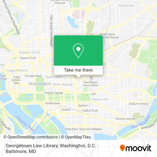 Georgetown Law Library map