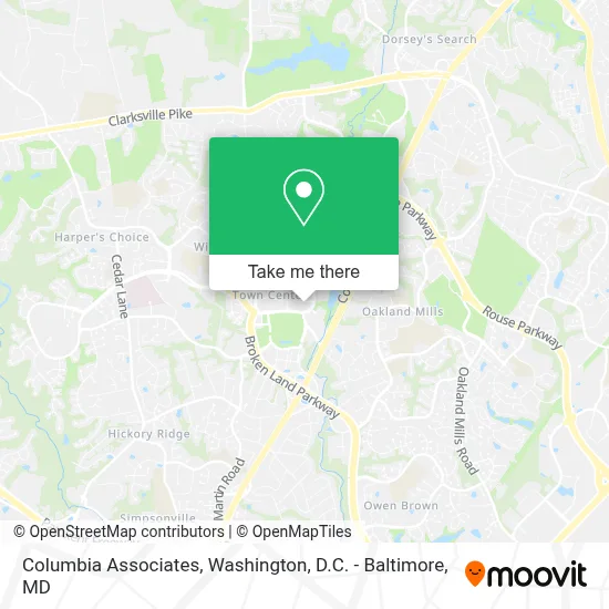 Columbia Associates map